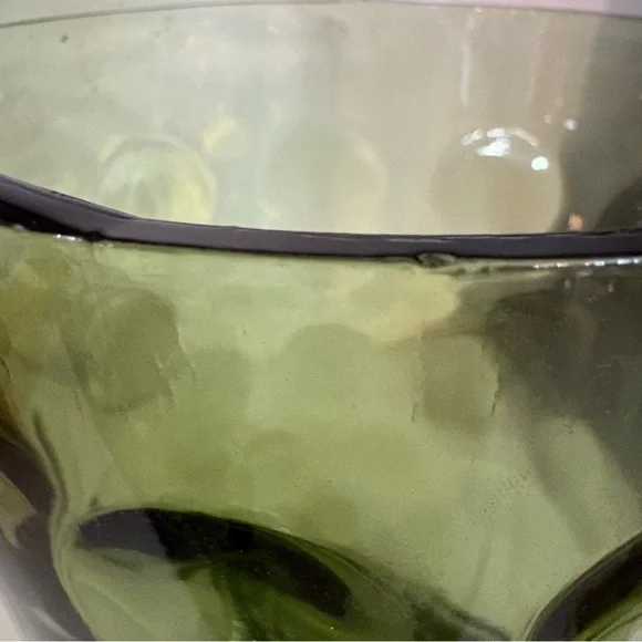 Vintage Hazel-Atlas Eldorado Avocado Green Glass Circle Pattern Pitcher Jug - Picture 6 of 10